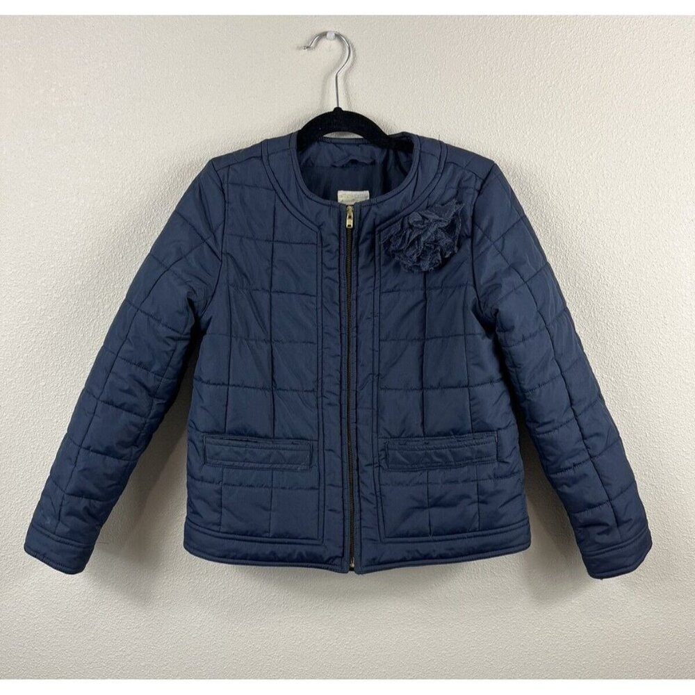 Crewcuts Girls Puffer Jacket Coat Navy Blue Size 8